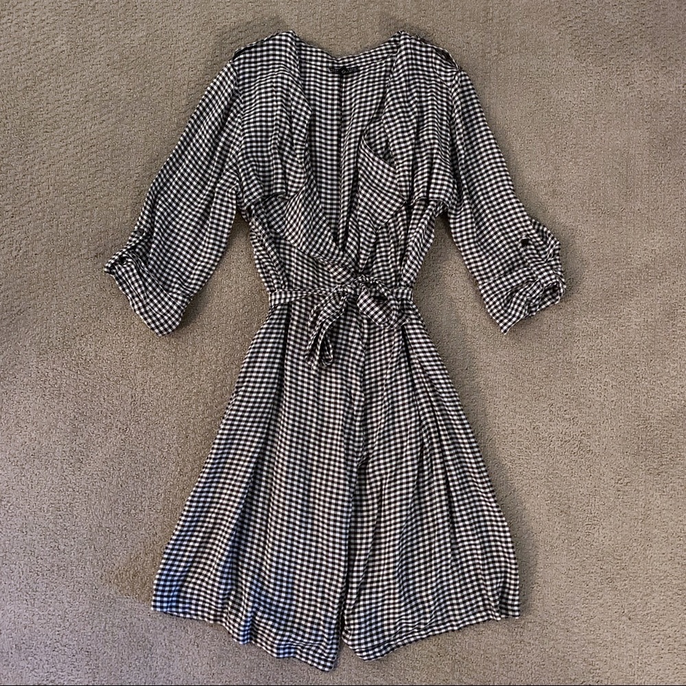 Discovery Gingham Thin Flowy Jacket With Tie